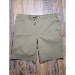 Gerry Mens Hiking Shorts Olive Green Size 40 Built-in Belt Stretch 1750712